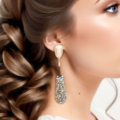 Teardrop Multi Cluster Stone Earrings for Women