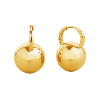 Hoop 14K Gold Small Ball Huggie Earring for Women