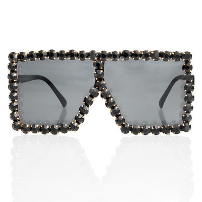 Sunglasses Diamond Black Square Glasses for Women