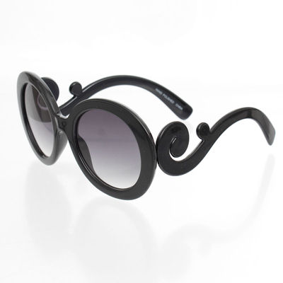 Sunglasses Round Black Gradient Swirl for Women