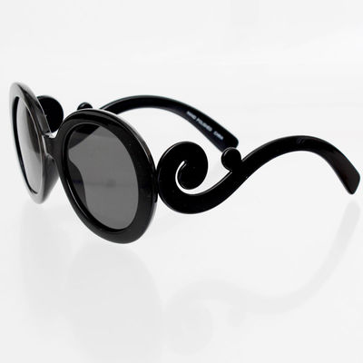 Sunglasses Round Black Swirl Eyewear for Women
