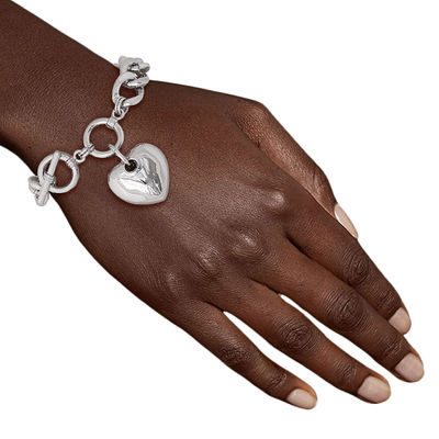 Silver Metal Heart Bracelet