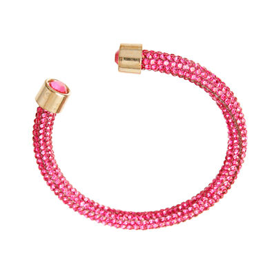 Pink Stone Bangle Bracelet