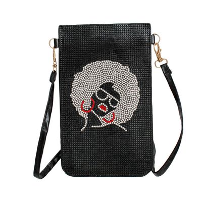 Phone Crossbody Afro Black Stone Bag for Women