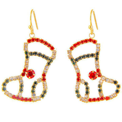Elegant Xmas Stocking Earrings - Refined Style