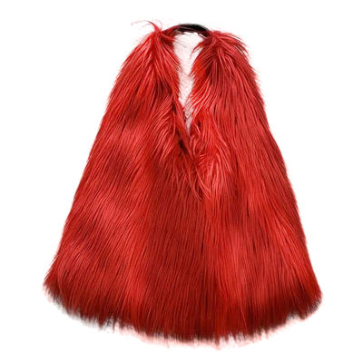 Hobo Bag Red Fur Shoulder Bag for Women