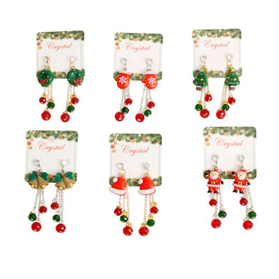 Dozen Xmas Drop Bead Earrings-thumnail