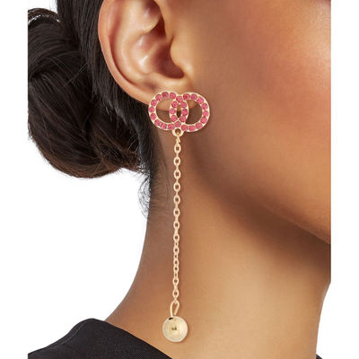 Dozen Drop Chain Infinity Earrings-thumnail