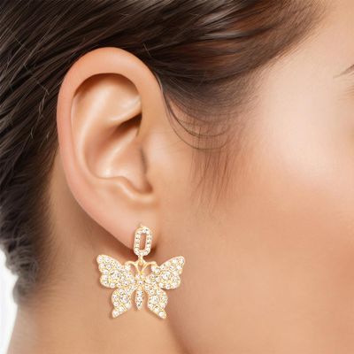 Dozen Pack Dangle Butterfly Earrings for Women
