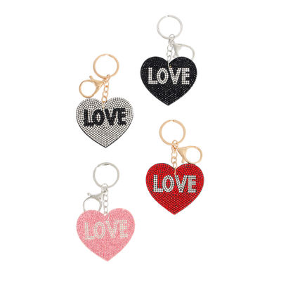 Dozen LOVE Heart Keychains