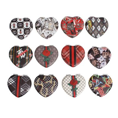 Dozen Pack Designer Heart Compact Mirror for Women