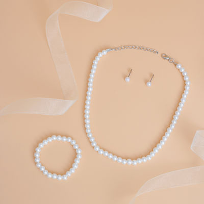 Dozen Pack White Pearl 3 Pcs Sets for Kids