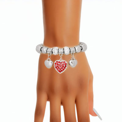 Dozen Pack Hearts Jump Coil Bracelets for Women