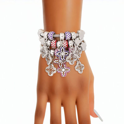 Dozen Pack Lux Clover Jump Coil Bracelets Women