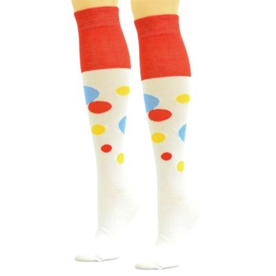 Socks Knee High White Retro Bubble for Women