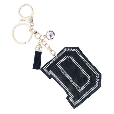 D Black Keychain Bag Charm-thumnail