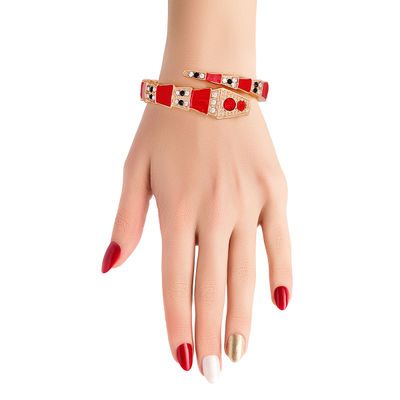 Luxury Red 3D Snake Wrap Cuff-thumnail