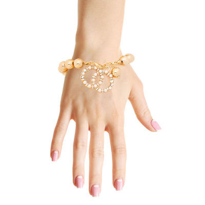 Designer Style Gold Ball Bracelet-thumnail