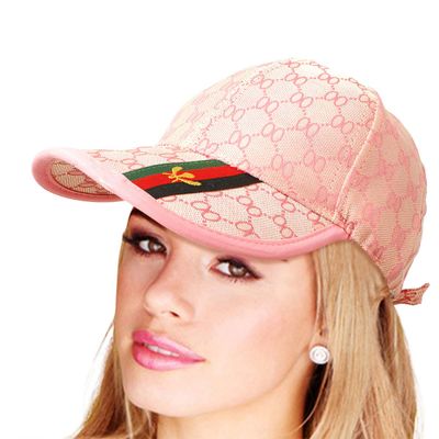 Designer Print Pink Baseball Cap-thumnail