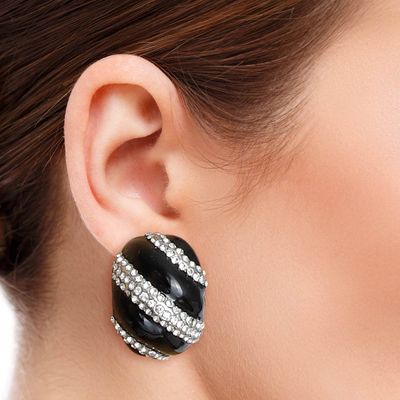Black and Silver Dome Studs-thumnail