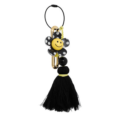 Black Polka Dot Keychain Bag Charm-thumnail