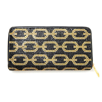 Black and Gold Rhinestone Wallet-thumnail