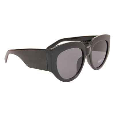 Celine Style Black Cat Eye Wide Arm Sunglasses-thumnail