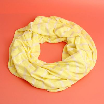 Yellow Striped Infinity Scarf-thumnail