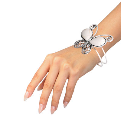 White Butterfly Hinge Cuff-thumnail