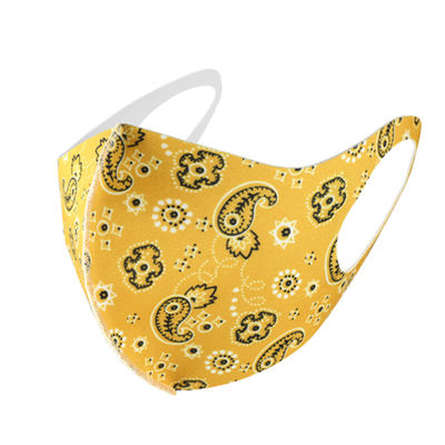 Yellow Paisley  Bandana Face Masks-thumnail