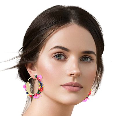 Assorted Flower Covered Hoops-thumnail