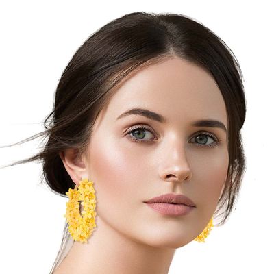 Yellow Daisy Covered Hoops-thumnail