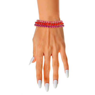 Multi Pink 5mm 3 Strand Bracelets-thumnail