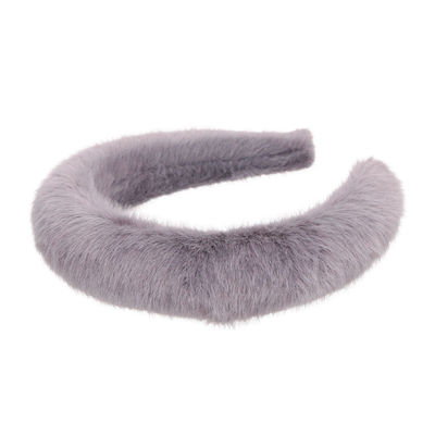 Gray Fur Headband-thumnail
