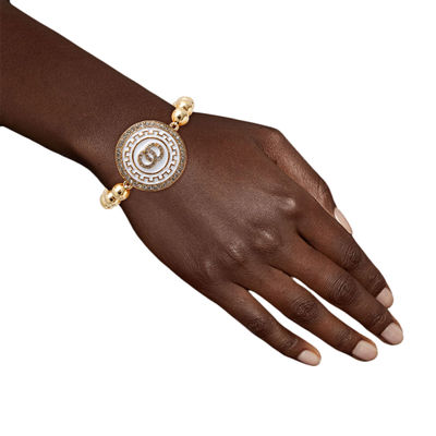 Gold and White Infinity Detail Bracelet -thumnail