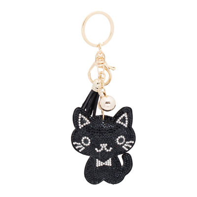 Black Kitten Keychain Bag Charm-thumnail