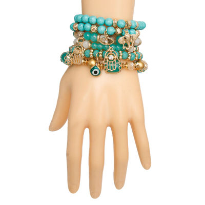 Turquoise Luck and Protection Charm Bracelets-thumnail