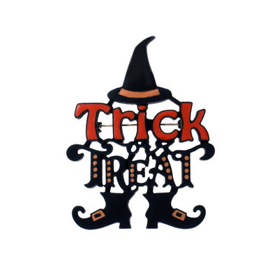 Trick or Treat Halloween Black Pin-thumnail