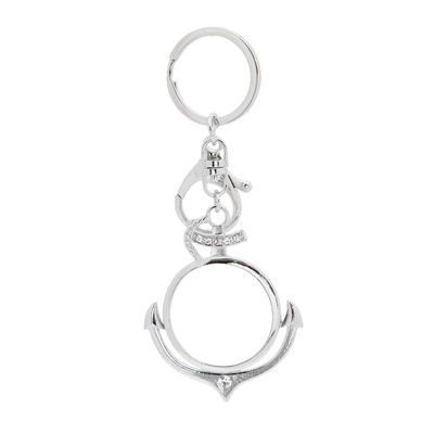 Silver Anchor Magnifying Glass Keychain-thumnail