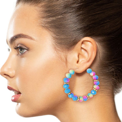 Dozen Opaque Metallic Bead Hoops