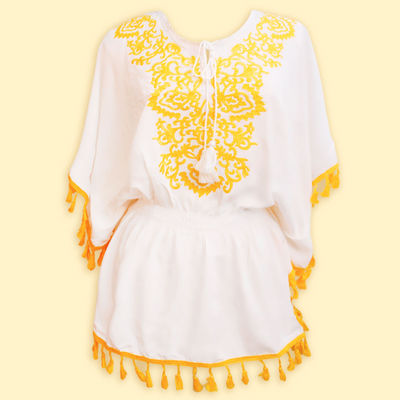 Sunshine Stiches: Yellow Embroidered Top