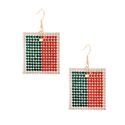 Red and Green Two Sided Earrings-thumnail
