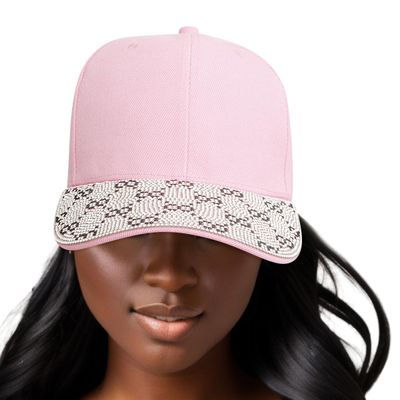 Hat Pink Monogram Bling Baseball Cap for Women