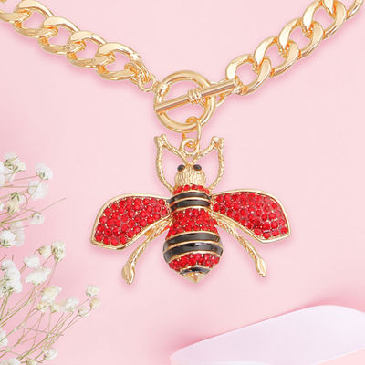 Red Red Bee Toggle Necklace