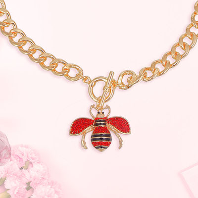 Red Red Bee Toggle Necklace