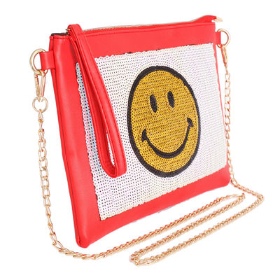 Red Smile Sequin Clutch