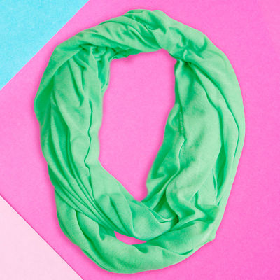 Bright Green Infinity Scarf-1