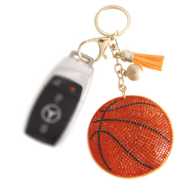Orange Basketball Keychain Bag Charm-thumnail