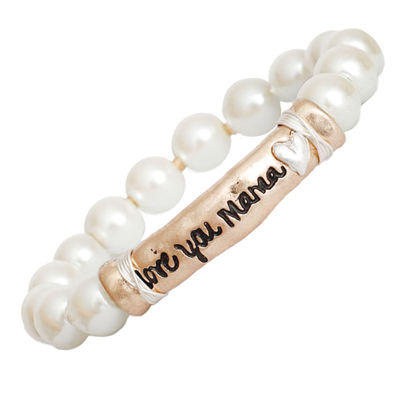 Pearl Gold Love You Mama Bracelet-thumnail