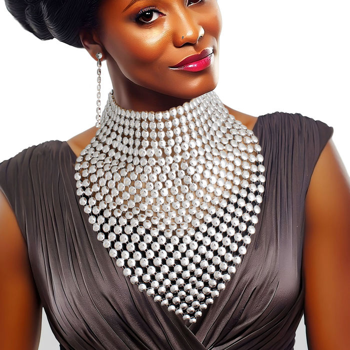 Chainmail bib necklace hot sale